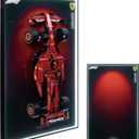 Display Wallboard for Lego Technic Ferrari SF-24 F1 Model Car 42207,Display Board with LED Lights,Adult Collectibles Wall Mount,Gift Idea, Home Decor(No Car Included)