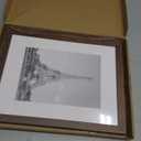 upsimples 8.5x11 Picture Frame, Display Pictures 6x8 with Mat or 8.5x11 Without Mat, Wall Hanging Photo Frame, Brown, 1 Pack