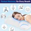 Deep Sleep CPAP Pillow for Side Sleeping for All CPAP Masks Users to Reduce Air Leaks & Masks Pressure: Neck Support Pillows for Neck Pain Relief - Cooling Memory Foam Pillow Side Back Stomach Sleeper