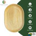 Charity Leaf Disposable Palm Leaf 17" x 12" Trays (10 pieces) Bamboo Like Serving Platters, Disposable Boards, Eco-Friendly Dinnerware For Weddings, Catering, Events