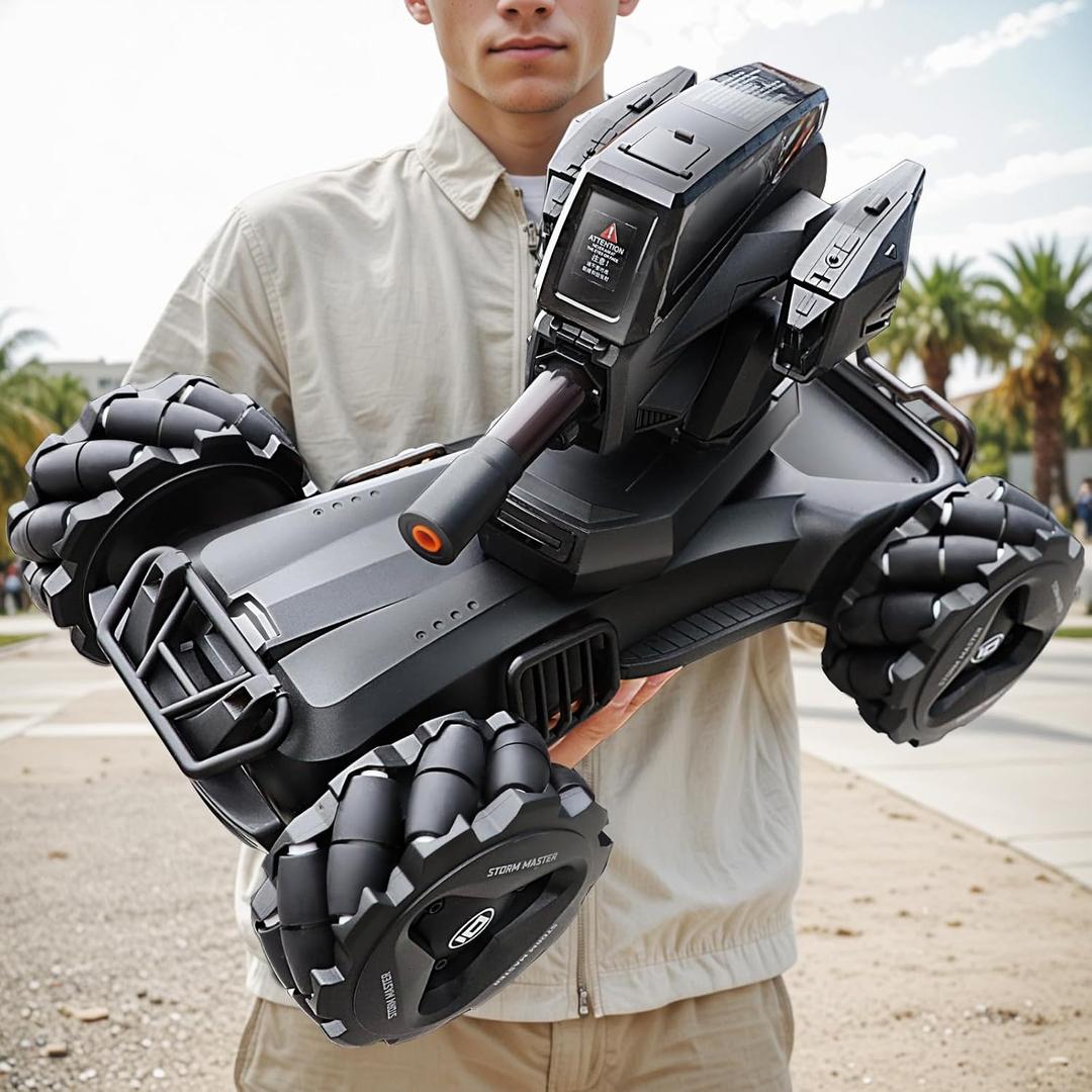 V997 RC Big Truck : 4X4 Large Off-Road RC Car for Adults,1:8 Large RC Car, Educational STEM Car & Programming & Water Bombs Battle,120Mins Play Time for Adults and Age 14+ (Black)