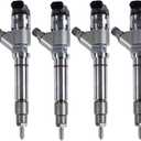 4PCS 0445120082 97780360 98002368 19208742 Common Rail Injector for Duramax LMM 6.6L V8 Engine GMC Savana Sierra 2500 3500 4500 Chevy Express Silverado 2500 HD 3500 HD 4500
