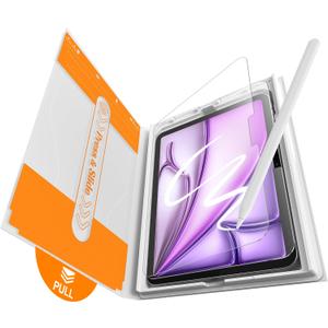 EZ-GLAZ-2 Pack Paper-Feel Screen Protector for iPad Air 13 Inch M4/M3/M2 (2026/2025/2024) Apple Pencil Compatible, 9H+ Tempered Glass, Matte Film, Anti-Scratch, Bubble Free, with Installation Box