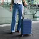 Traveler's Choice Pagosa Hardshell Expandable Luggage with Spinner Wheels, Navy, 26-Inch Medium