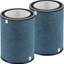 2Pack HP202 HP302 Replacement Filter Compatible with Shark HP201 HP202 HP302 HP301 HC502 AP1000 Air Purifier MAX, True Filter Cleans Up to 99.98% Particles Part # HE2FKBAS, HE2FKBASMB, Blue