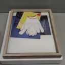 MUYE 11x14 Floating Frames Distressed Beige White Wood Pattern,Double Glass Picture Frame Set of 2 Display Any Size Photo up to 11x14,Wall Mount or Tabletop