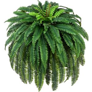 Waipfaru 60'' Large Fake Ferns, UV Resistant Artificial Outdoor Plants, Faux Greenery Plants, Realistic Boston Ferns with 96 Fronds for Front Porch Home Garden Patio Forest Decor (2Pcs)