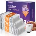 Nicetree 18-Pack Vacuum Seal Bags with Rechargeable Wireless Pump | 3 Sizes (20/24/28 Inch) Travel Vacuum Storage Bags for Clothing, Bedding & Seasonal Storage | Space Saver for Luggage