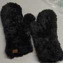 C.C Faux Fur Mitten For Women Unisex - Stretchable Soft Warm Cold weather Winter Gloves