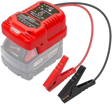 Xinriga Jumper Cables Compatible with Milwaukee 18V Battery Jumper Starter 11AWG 1.2FT Auto Booster Cable for Jump Starting Car Using Tool Batteries (Battery not Included)
