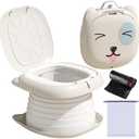 Portable Potty for Toddler Travel Foldable Potty Training Toilet for Car Camping Indoor Outdoor Bathroom for Boys Girls Baby Kids Children Grey