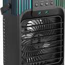 Portable Air Conditioners,4-in-1 Evaporative Air Cooler with 3 Speeds, 3 Modes & 7 LED Light Cooling Fan with Remote, 2-8H Timer, 1200ML Personal Mini Air Conditioner for Bedroom and Office