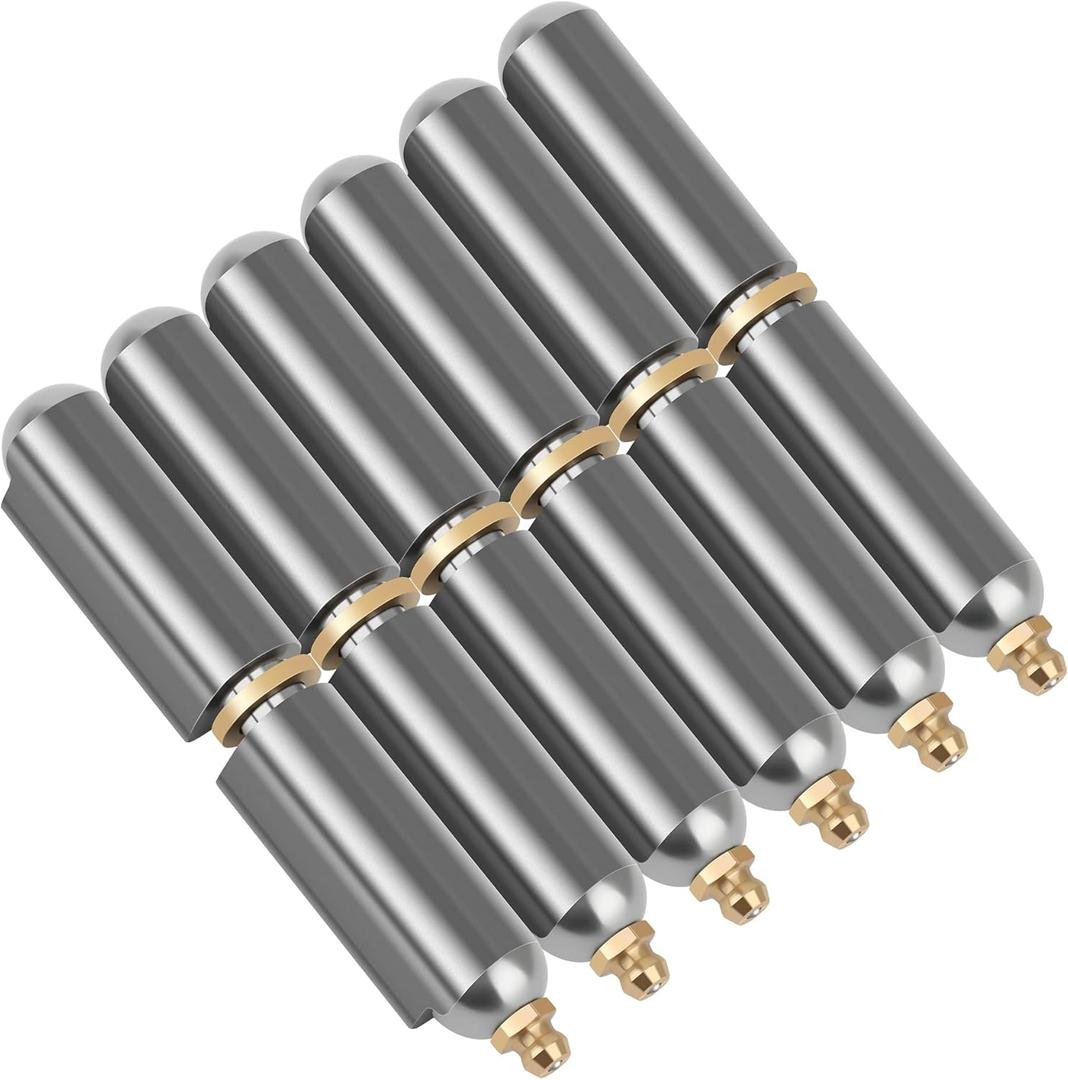 Coitak 6 PCS BBQ Smoker Weld on Bullet Hinges Carbon Steel Weldable Barrel Hinges Heavy Duty for Swing Door Trailer Ramp, 4 Inch