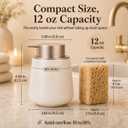 Bosilunlife Hand Soap Dispenser - 12oz Ceramic Soap Dispenser Bathroom Refillable Liquid Soap Pump Dispenser for Bathroom Kitchen Dispenser for Dish Soap with Easy-to-Press Pump