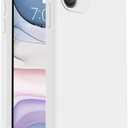 Vooii Compatible with iPhone 11 Case, Upgraded Liquid Silicone with [Flat Edges] [Camera Protection] [Soft Anti-Scratch Microfiber Lining] Phone Case for iPhone 11 6.1 inch - White
