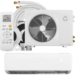 GarveeHome 12000 BTU Mini Split Air Conditioner Heat Pump System, 19 SEER2 115V Ductless AC Cool Up to 750 Sq. Ft, Compatible with Alexa, Complete Installation Kit, No WIFI, White