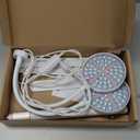 Grow Light Dual Ring 3.5" with Base, 122 LEDs 6000K White Full Spectrum Gooseneck Plant Lamp for Indoor Desk Plants, Dimmable & Height Adjustable 9-16", Timer 4/8/12/18Hrs