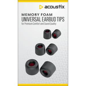 Acoustic Memory foam UNIVERSAL EARBUD TIPS 6 pack