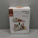 Z-Shaped Bathroom Countertop Organizer  2-Tier Vanity Organizer with Sliding Tray & Drawer for Skincare, Makeup & Perfume  Acrylic Storage for Dresser, Office or Desk (Transparent)