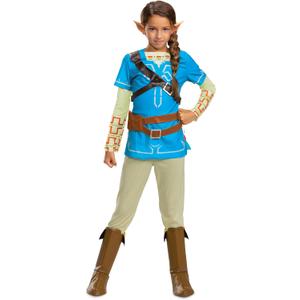 Link Breath Of The Wild Deluxe Costume, Blue, X-Large (14-16)