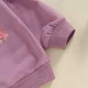 5 x wybzd Toddler Boys Girls Easter Outfit Baby Kids Egg Star Crewneck Sweatshirt Oversize Pullover Bunny Shirt Holiday Clothes Purple Egg Star 12-18 Months (Purple)