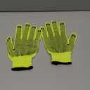 Heat Cut Resistant Gloves,Aramid leather Oven Gloves with Fingers,Heat Resistant Up to 550F, Thick Knit Grill Mitts (silicone beads, Small)