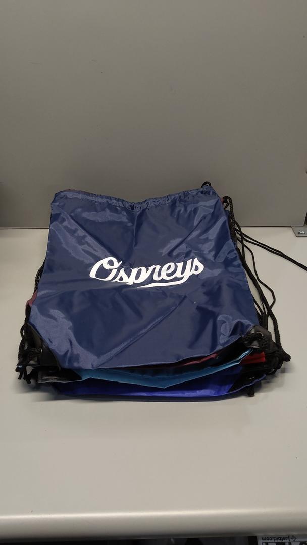 10 mix drawstring bags, small, mixed colors, blue, navy blue, red, burgandy