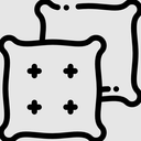 Two Cushions 24x24x5.5 and Two Pillows 23x20