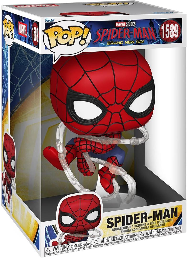 Funko Pop! Jumbo Marvel: Spider-Man: Brand New Day - Spider-Man - Collectable Vinyl Figure - Gift Idea - Official Merchandise - Toys for Kids & Adults - Marvel Fans - Figure for Collectors and Display