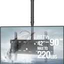 WALI Ceiling TV Mount for 42-90 inch, Hanging Adjustable TV Ceiling Mount Bracket Fits Most LED, LCD, OLED 4K TVs, Holds up to 220lbs, Max Mounting Holes 800x400mm (CM4290), Black
