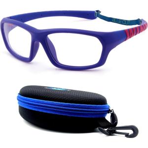 BLUE CUT Sports Protection Goggles, Anti-Fog Lenses Safety Glasses for Basketball, Pickleball and All Outdoor Sports (Kids Size, Navy Wine-kids Size)
