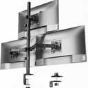 monTEK Triple Monitor Stand Mount, Fully Adjustable Desk Mount for 3 Screen up to 17-32 and 22lbs Capacity Each Arm, Stable Monitor Arm with C Clamp and Grommet Base, VESA 75x75mm/100x100mm