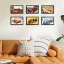 Upsimples 8.5x14 Picture Frame Set of 5, Display Pictures 7x10 with Mat or 8.5x14 Without, Wall Gallery Photo Frames, Black