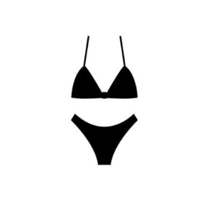 Women Triangle Bikini Top Only - Halter String Sexy Swimsuit Top, Size Large