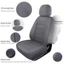 Car Seat Covers, Quilting Leather Seat Covers Full Set, Waterproof Faux Leather Automotive Seat Covers for Cars, Universal Car Seat Protectors Fit for Suvs, Trucks, Airbag Compatible (N4 Grey)