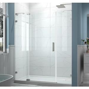 56-60" W x 70" H Frameless Pivot Shower Door, 5/16"(8mm) Clear SGCC Tempered Glass Shower Doors, Brushed Nickel Hinged Shower Glass Door, Reversible Installation
Color: Brushed Nickel (Piovt Swing)