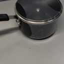 Cook N Home Nonstick Sauce Pan with Glass Lid 2-Qt, Multi-purpose Pot Saucepan Kitchenware, Black, Aluminum