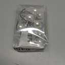 12 Pcs Shower Curtain Hooks Ivory Artifical Pearl Decorative Shower Curtain Rings Vintage Rustproof Cute Curtain Hooks for Country Farmhouse Bathroom Decor