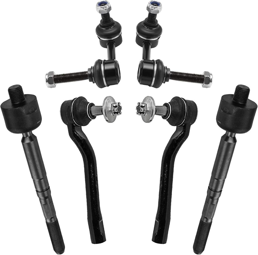 Front End Suspension Kit Compatible With 2007-2017 Le-xus LS460 L F Sport RWD 4.6L V8 Tie Rods Inner and Outer Complete Kit, Tie Rod and Sway Bar
