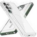 Strong Magnetic for Samsung Galaxy S25 Ultra Case, 2 Case&2 Screen Protector for S25 Ultra Phone,Mil-Grade Drop Protection,Clear and Green