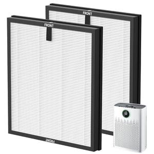 2 Pack HAP603 Replacement Filter Compatible with ECOSELF HAP603 / HAP603WF Air Purifier, Air Purifiers Replacement Filter for Home Large Room, # RFHAP603, White