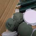 Tessco 36 Pcs Mini Floral Foam Holder Round Floral Foam with Green Arrangement Wire Arrangement Supplies for Table Wedding Wine Bottle Decor