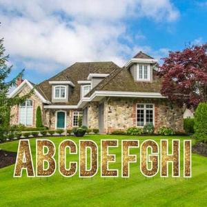 VictoryStore Sparkle Alphabet Yard Letters, Alphabet Yard Decoration, 18 inch High, Waterproof Plastic, No Mess Sparkle Image Print, Includes Stakes (Gold Sparkle)