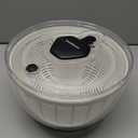 Ourokhome Salad Spinner Lettuce Dryer, One-handed Easy Press Large Vegetable Dryer Salad Mixer with Comfortable and Retractable Pusher and Brake Button for Greens, Herb, Berry, Fruits, 6.3 QT, Black