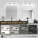 OKELI 3 Light Bathroom Vanity Light Brushed Nickel Modern 24W LED Dimmable Vanity Light Over Mirror 350 Adjustable Lamp Head Cold White 6000K ETL Listed 22Inch