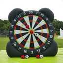 Inflatable Panda dartboard game set with sticky balls.