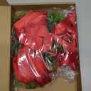 Dingion 6 Pcs 6 Inch Christmas Mini Cabinet Wreaths for Kitchen with Ribbon Bows Pinecone Berry Small Window Wreath Garland for Door Window Farmhouse Christmas Party Decorations