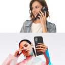 for Samsung Galaxy A15 5G Case with Card Holder and Strap for Women,Crossbody Lanyard,RFID Blocking,Ring Stand,Snap Clasp,Phone Wallet Cases 6.5 inch(Black)