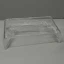 Acrylic Monitor Stand Riser Acrylic Laptop Stand for Desk Clear Computer Monitor Stand for Desk Accessories White Aesthetic Decorations for Office Home iMac Organizer