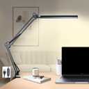 Adjustable Swing Arm Desk Lamp with Clamp, LED Desk Lamp,Dimmable Desk Light, 3 Colors 10 Brightness Adjustable Flexible Gooseneck, Architect Task Lamp for Home Office